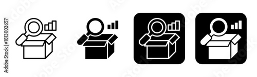 Demand Icon Line and Black Fill Style Collection