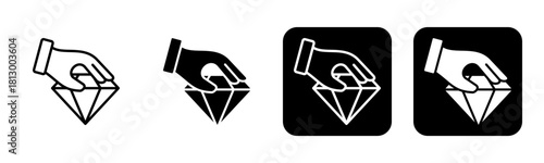 Theft Icon Line and Black Fill Style Collection