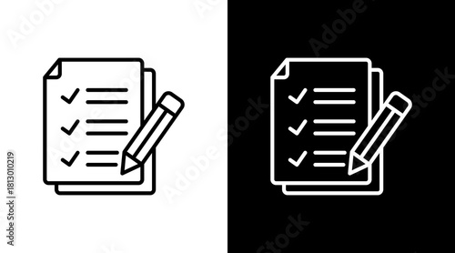 Verification White Icon Set Design