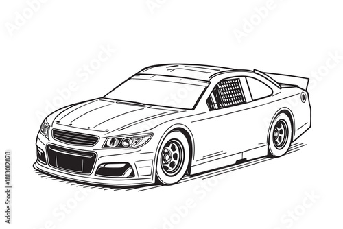 A sleek vector illustration of a modern sports car, designed with sharp aerodynamic lines, smooth reflections, and dynamic contours that emphasize speed, innovation, and contemporary automotive style.
