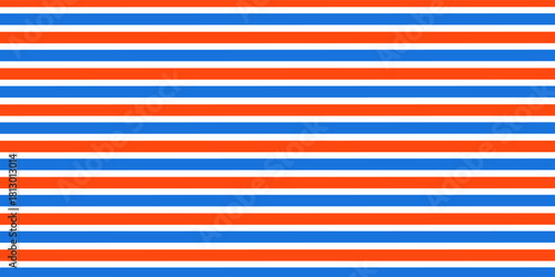 Design Barber shop pole background. Abstract landscape line seamless pattern. Striped repeating wallpaper. Red, white and blue repeating texture. Wrapping paper backdrop. Vector decoration