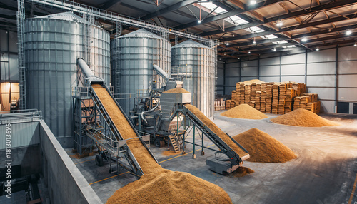 Waste-to-Energy Biogas System Organic Waste Processing Sustainable Solution Modern