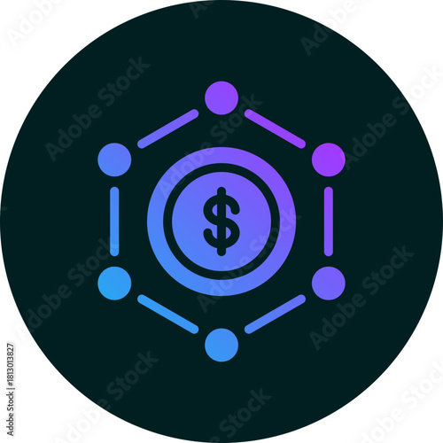 Decentralization icon for weather, website, application, printing, document, poster design, etc