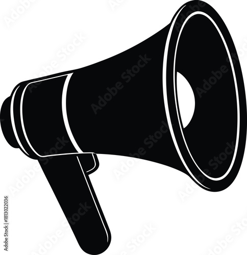 Digital megaphone announcing online advertising promotions and sales