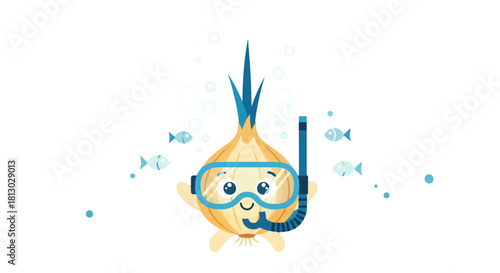 Onion Aquatic Adventure: A Whimsical Underwater Exploration in The Dark Depths