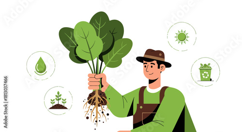 Sustainable Agriculture: A Farmer's Commitment To Environmental Stewardship And Ecology