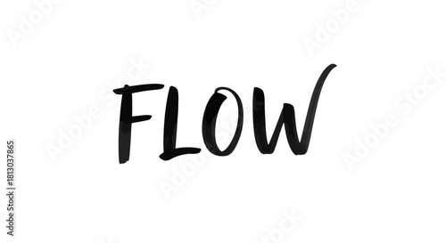 Find your flow with this bold, hand-lettered typography element, perfect for wellness brands and creative projects needing a touch of organic authenticity