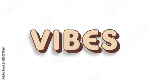 Share good vibes with this charming retro text design, perfect for adding a fun, positive message to any project needing a trendy, vintage touch