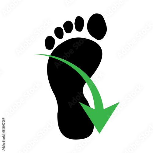 Carbon Footprint Reduction Icon, Simple Icon Vector Design, best used for presentation, application, web and banner