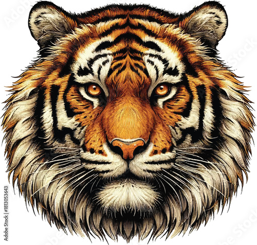 art of head tiger