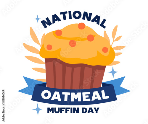 National Oatmeal Muffin Day with delicious oatmeal muffins
