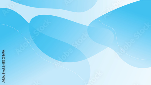 Blue Fluid Abstract Background with Smooth Gradient Shapes and Modern Flowing Wave Design Vector