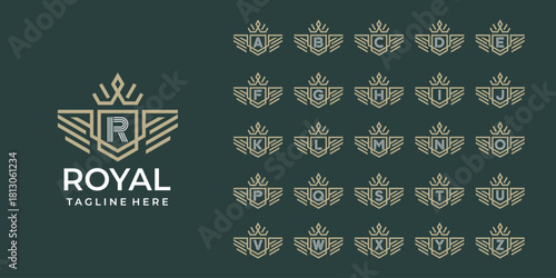 Elegant alphabet art logo design. Letter logo. Graceful template.