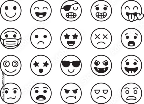 Expressive emoji faces for digital communication