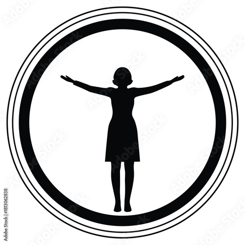 A black silhouette of a thankful mama