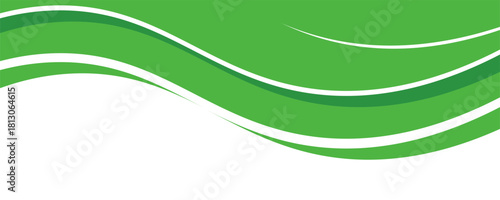 Modern green banner background. Graphic design banner pattern background template with dynamic wave shapes.