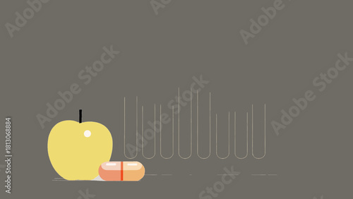 Simple Medical Nutrition Vector Illustration