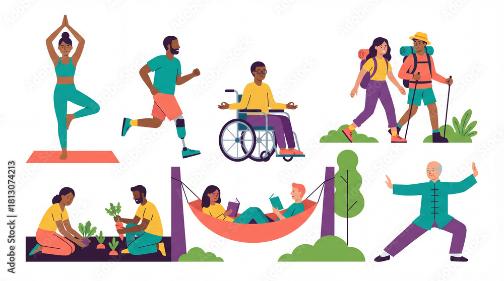 Fototapeta premium Wellness Journey - Fitness App