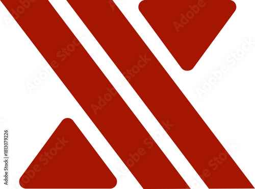 the logo consists of united the letter X. Abstract, outline and elegant.