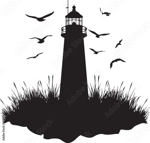 lighthouse silhouette vector, lighthouse, sky, sea, tower, architecture, sunset, building, silhouette, water, coast, ocean, house, navigation, beach, travel, vector, illustration, landmark, landscape,