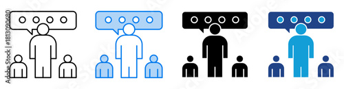 Briefing icon set multiple style collection