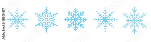 Set of snowflake PNG
