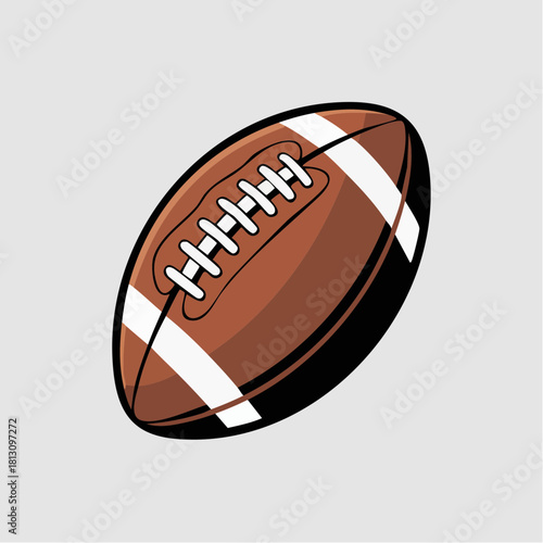 American Football Brown Leather Ball.