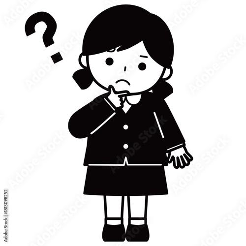 疑問を持つ女の子