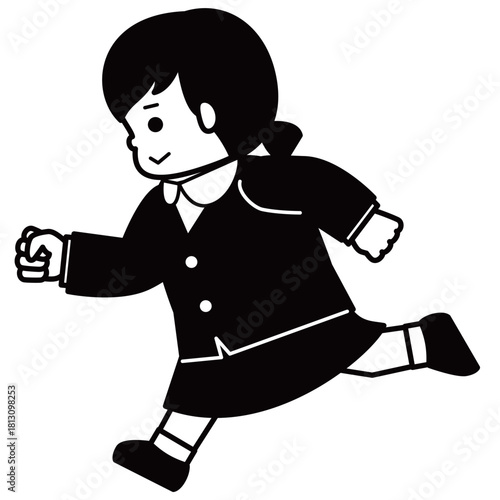 走っている女の子