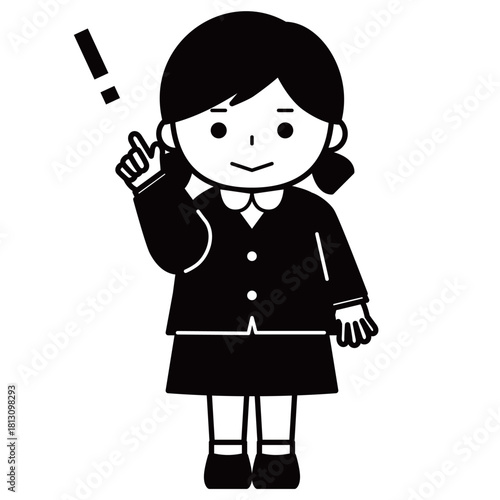 気づきを得た女の子