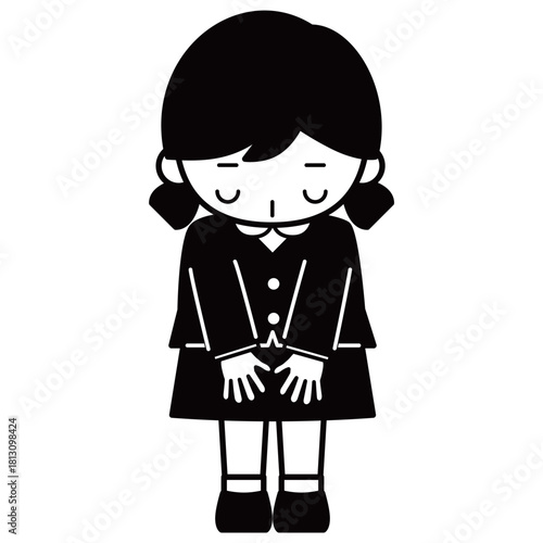 お辞儀をする女の子