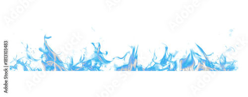 Transparent blue flames fire suitable in pubs and bars	