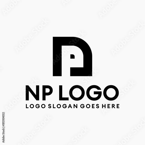 NP monogram logo vector image
