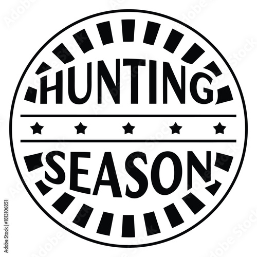 A black silhouette of hunting season