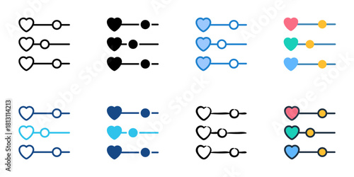 Preferences icon set multiple style collection 
