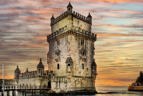 2023, Lisbon, Portugal. Belem Tower, a medieval fortress perched on the Tejo (Tagus) River. A UNESCO World Heritage Site, symbol of Portugal’s maritime heritage, dating back to the early 16th century.