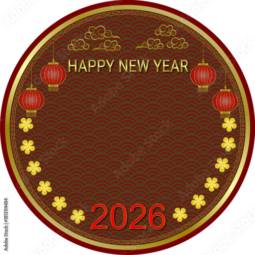 New Year Festival, Greeting Card, Bless, 
Happiness, Celebrate, Send Happiness