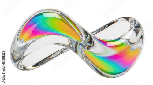 abstract  glass chrome stroke