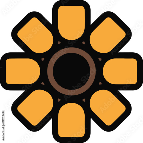 Stylized sunflower icon