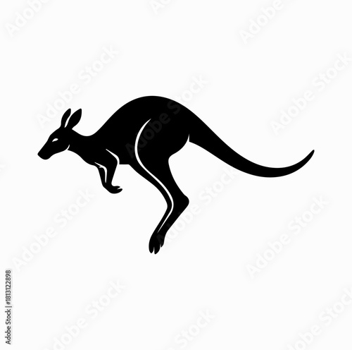 Kangaroo Jumping Silhouette