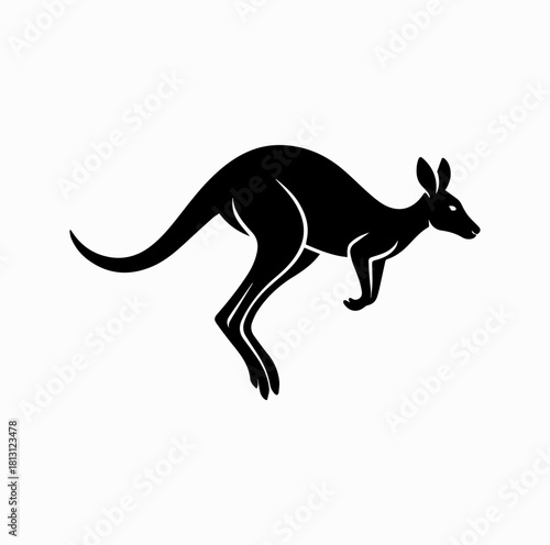 Kangaroo Jumping Silhouette