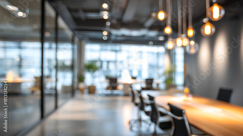 Wallpaper Mural Abstract blurred office interior room. blurry working space with defocused effect. use for background or backdrop in business concept. High quality Torontodigital.ca