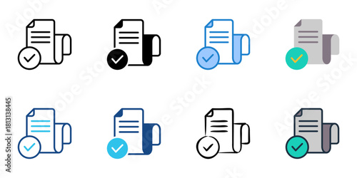 Terms of service icon set multiple style collection 
