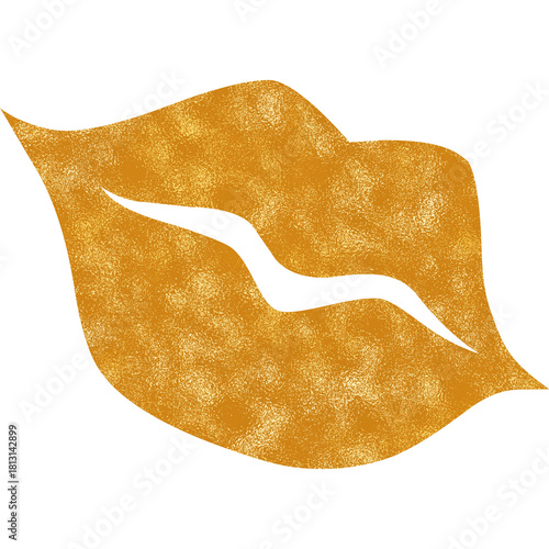 A gold lip gloss with a gold leaf on it