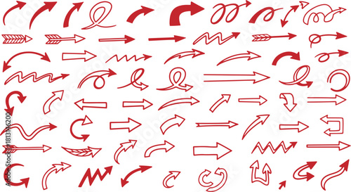 Versatile collection of modern arrows and navigation icons for web and app design