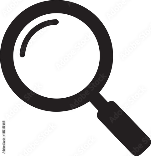 Search Icon Magnifying Glass Symbol
Magnifying Glass Search Bar Vector
Search Button Icon in Black and White
