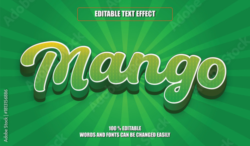 Mango Fully Editable Text Effect Vector File For Creative Design