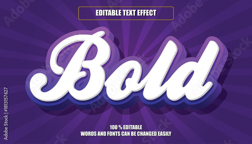 Bold Fully Editable Text Effect Vector File For Creative Design