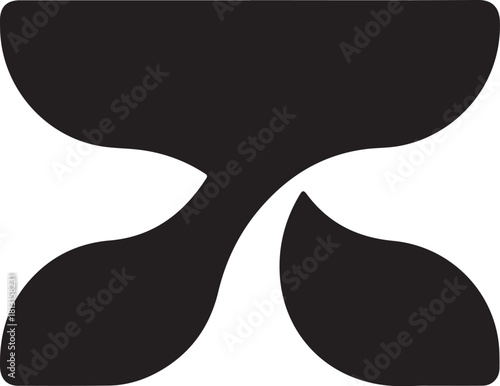 Abstract butterfly silhouette