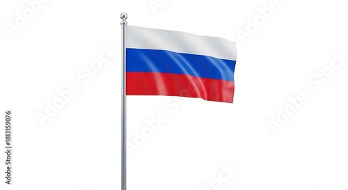 Free Download Russia's national flag waving in the wind, a symbol of the country - GFXLoad